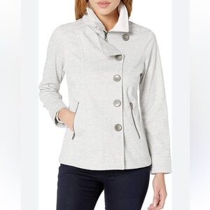 prAna Martina Heather Gray Knit Jacket Sz M EUC